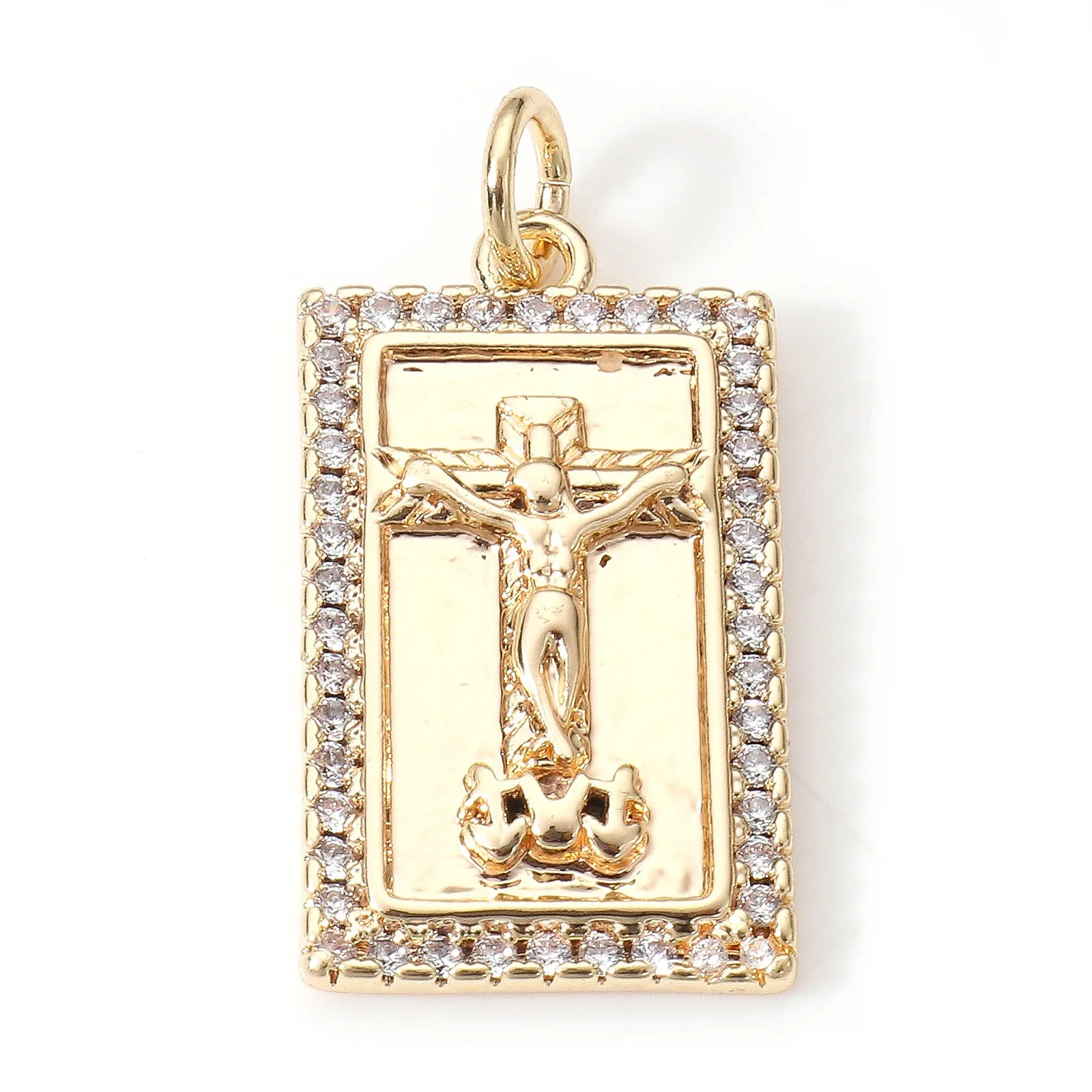 1pc Kupfer Charms Muttertag Gold Farbe Micro Pave Strass Herz Anhänger DIY Halskette Ohrringe für Frauen Schmuck Ergebnisse – Detail 9