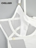 CHILLGIO Women Sexy Transparent Mesh Bodysuits Summer Hollow Fashion Erotic Rompers Sheer One Piece Combination Tight Catsuits - Image 4