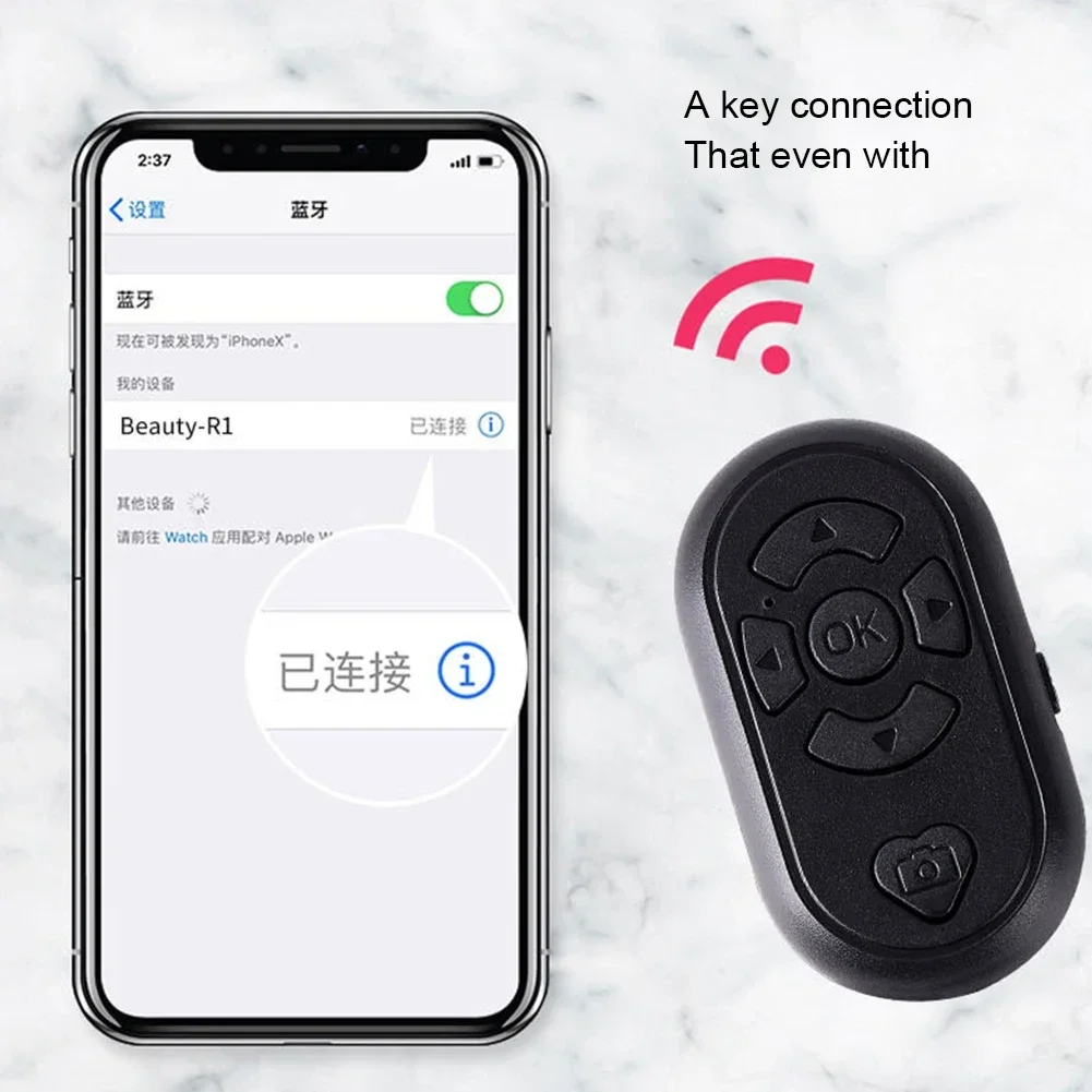 Rechargeable Bluetooth-compatible Remote Control Button Type-C Charging Wireless Controller Video Selfie Shutter For Android ios