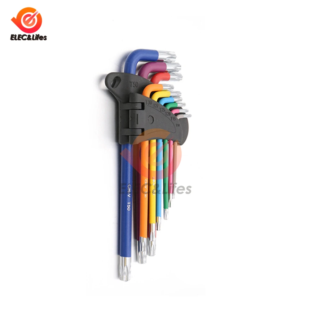Description Picture 5 of item9Pcs 1.5mm-10mm Color Coded Ball-End Hex Allen Key L Wrench Set Torque Long Metric With Sleeve Hand Tools Bicycle Accessories