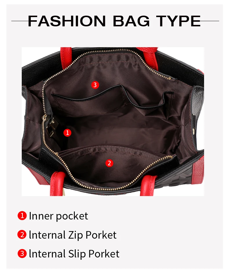 Neue Modische Damenhandtasche Vielseitige Tasche aus Hochwertigem Rindsleder Umhängetasche für Damen – Detail 6