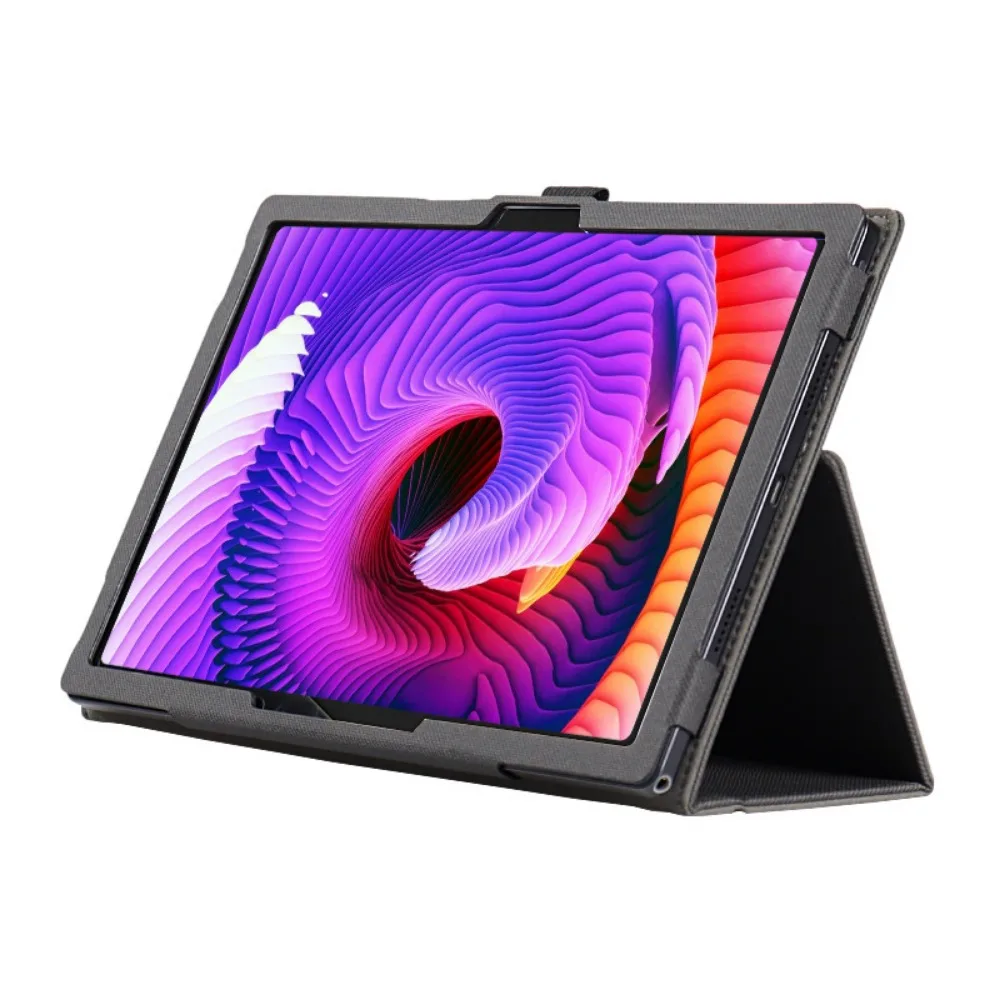 Premium PU Leather Magnetic Folio Stand Case with Hand Strap