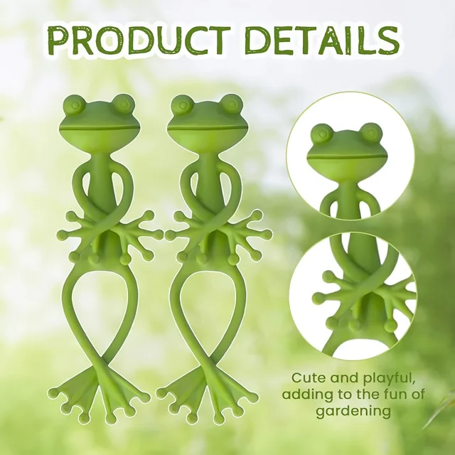 1/2/5pcs Frog Plant Stand Green Frog Plant Supports Cute Stable Support for Small Potted Plants Succulents Planter Decorations 6