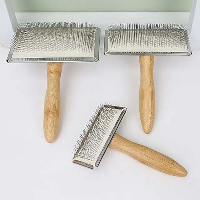Metal Pet Hair Remover Comb Pet Massage Durable Dog Brush Ergonomic Handle Slicker Brush for Cats Hair Knot Opening Metal Pet Hair Remover Comb Pet Massage Durable Dog Brush Ergonomic Handle Slicker Brush for Cats Hair Knot Opening