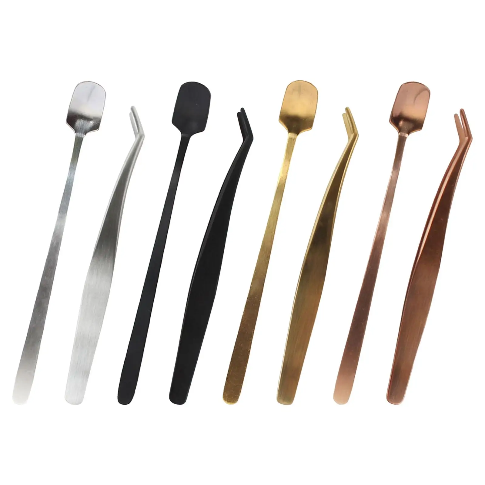 Durable Candle Accessories Set, Candle Tweezers and Mixing Spoon Long Handle , Tea Light Candles