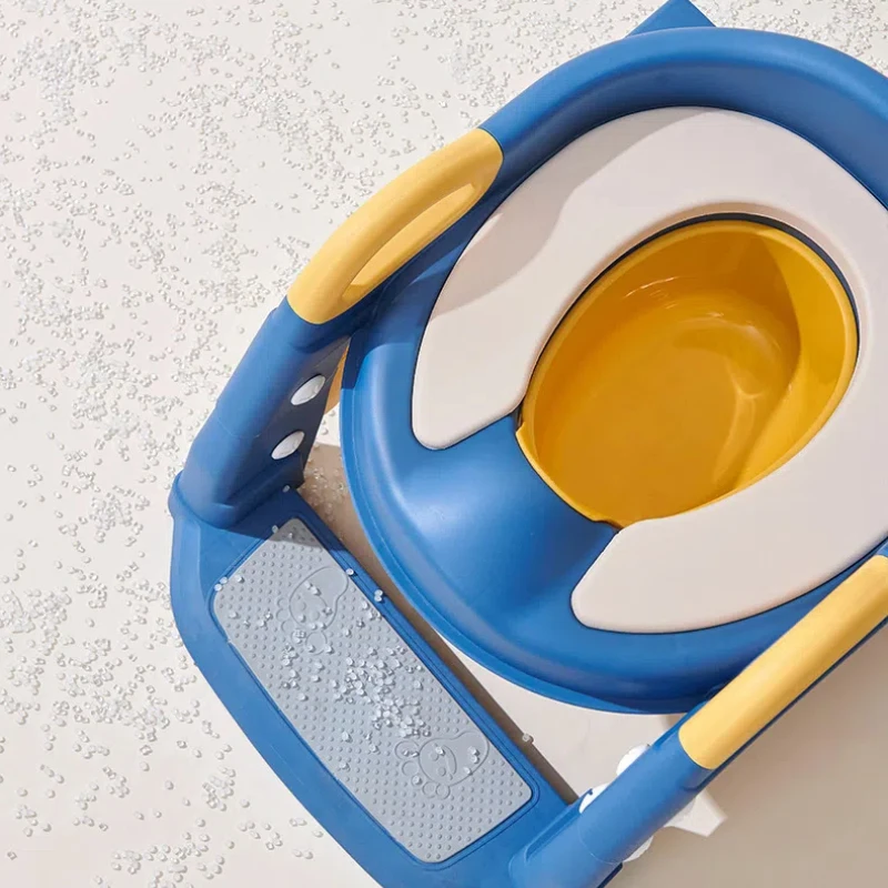 Children's Toilet Seat Male and Female Baby Auxiliary Ladder Foldable Toilet Seat Toilet Stool Toilet Stand Ladder 6