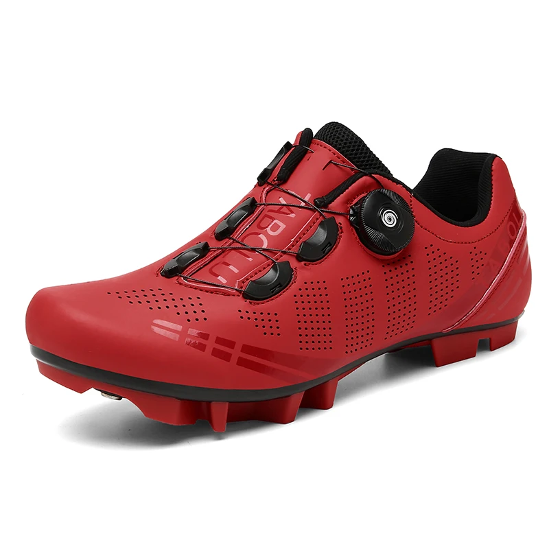 Men Cycling Shoes Mountain Bike SPD Sneakers Route Cleats Bicycle