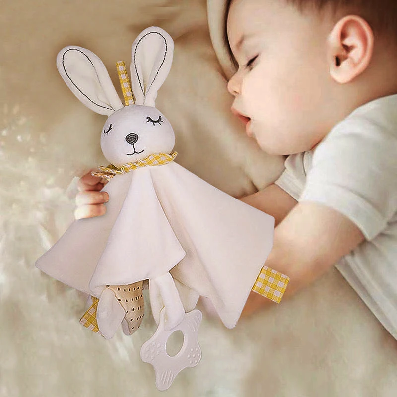 Montessori Cuddly For Babies Comforter Toy Bunny Toy Plush Stuffed Plush Toy Sleeping Toy Appease Towel Baby Toys 0 12 Months baby towel newborn stuffed toys towels soft plush comforting toy soothing bath baby stuff for newborns baby sleep toys plush toy