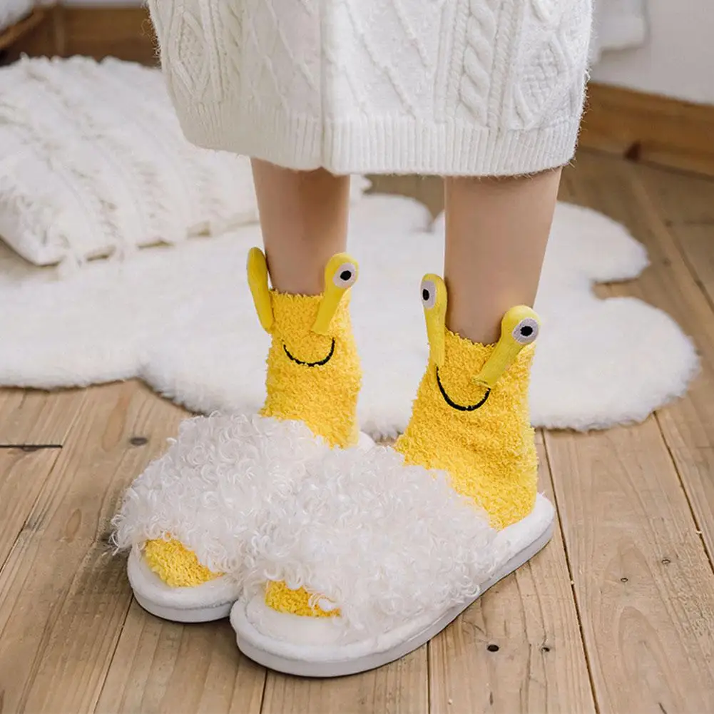 

Cartoon Snail Big Eyes Fluffy Warm Stockings Thickened Funny Sleeping Gifts Fashion Floor Comfortable Plush Soft Home B6X9