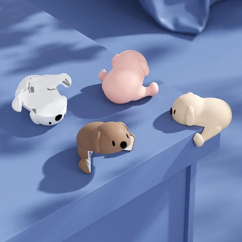 Baby Cartoon Safety Puppy Table Corner Protector Safe Soft Silicone Protection Edge Cover for Furniture for Kids Security 1/2pcs