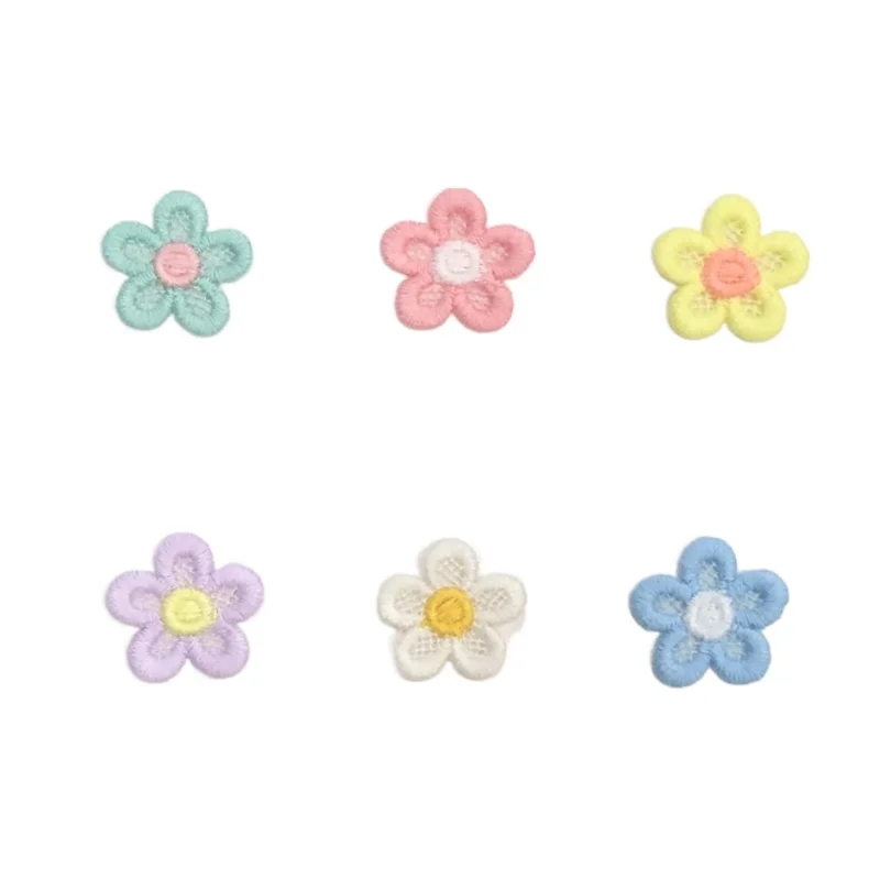 

500pcs/Lot Sew Small Flower Embroidery Patch Underwear Shirt Bag Clothing Princess Hairpin Decoration Accessory Craft Applique