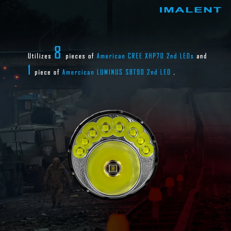 IMALENT s New MR90 LED Flashlight with High Power and 50000 Spotlight Is Suitable for Hiking