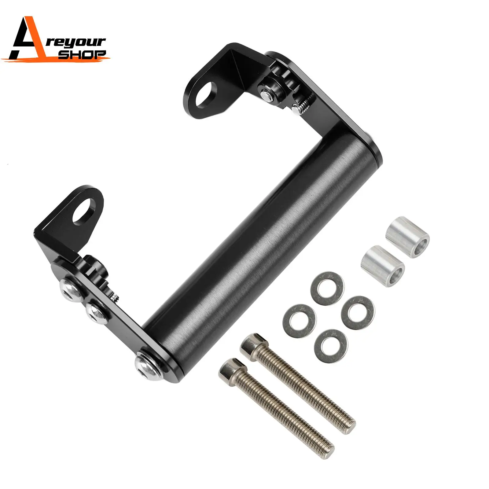 Phone Navigation Bracket Gps Extend Bracket 22Mm Black for Motorbike Motocycle