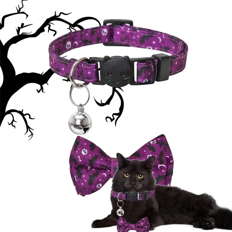 

Cat Collar For Halloween Halloween Removeable Bow Tie With Ringing Bell Dogs Apparel Accessories For Photography Wedding Home