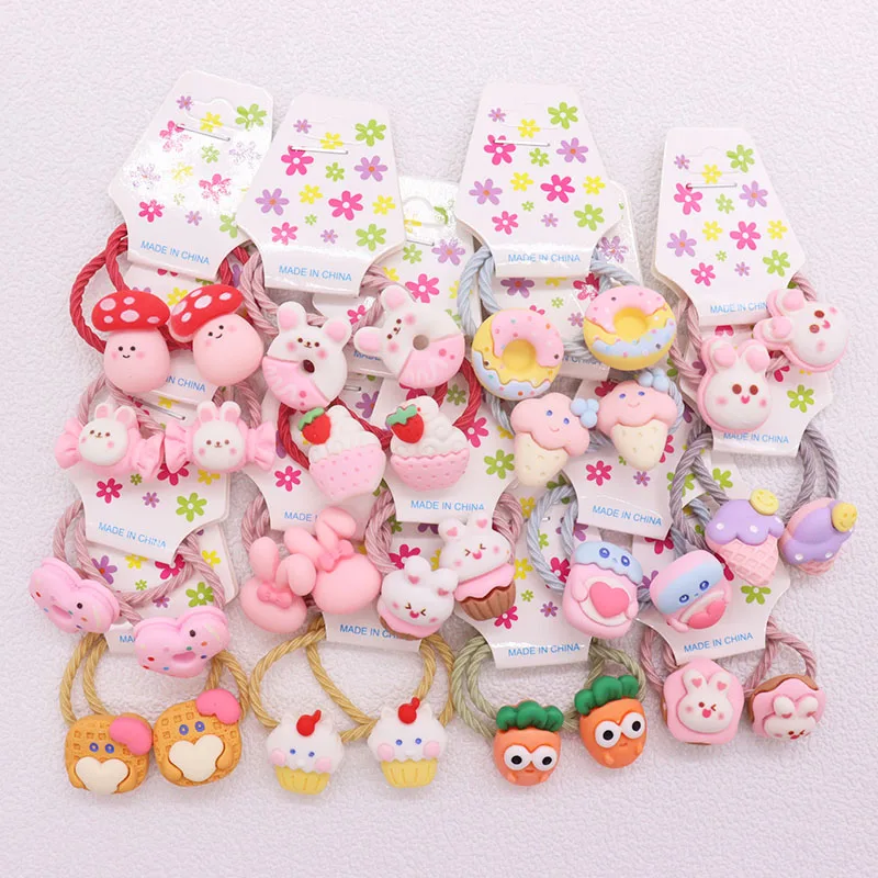 

2 шт., Детские резинки для волос, с печеньем