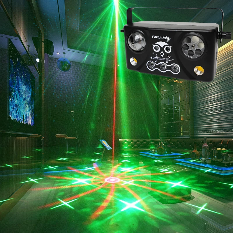 

New 5 in 1 dj disco light luces discoteca laser stage rgb LED projector lights lazer disco ball party lighting for nightclub bar