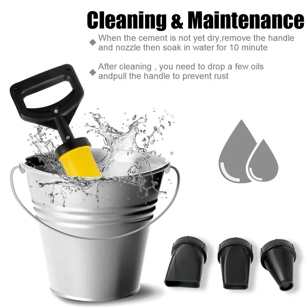 Applicator Caulking Gun With 4 Nozzles Gun Caulking Gun Applicator Grout Filling Tools Cement Lime Pump 5