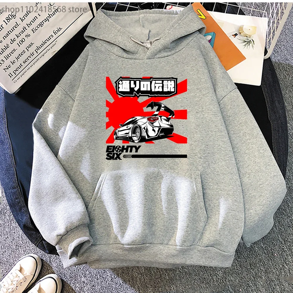 Japanese Anime Initial D Drift Hoodie Manga AE86 Hoodies Sweatshirt Trend Mens Clothes Hip-Hop Tops Male Crewneck Streetwear