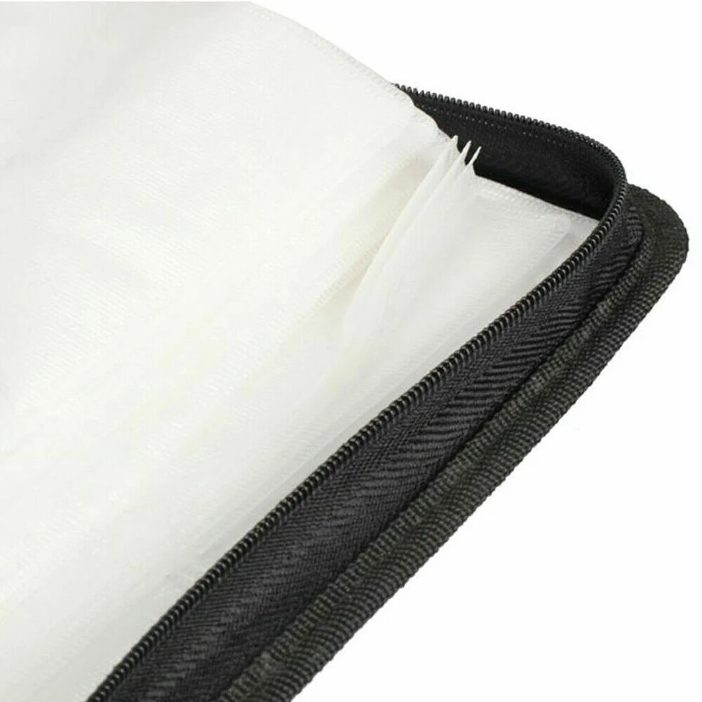 Album Storage Sleeve Dustproof Zipper Double-side CD DVD Organizer Wallet Carrying Case