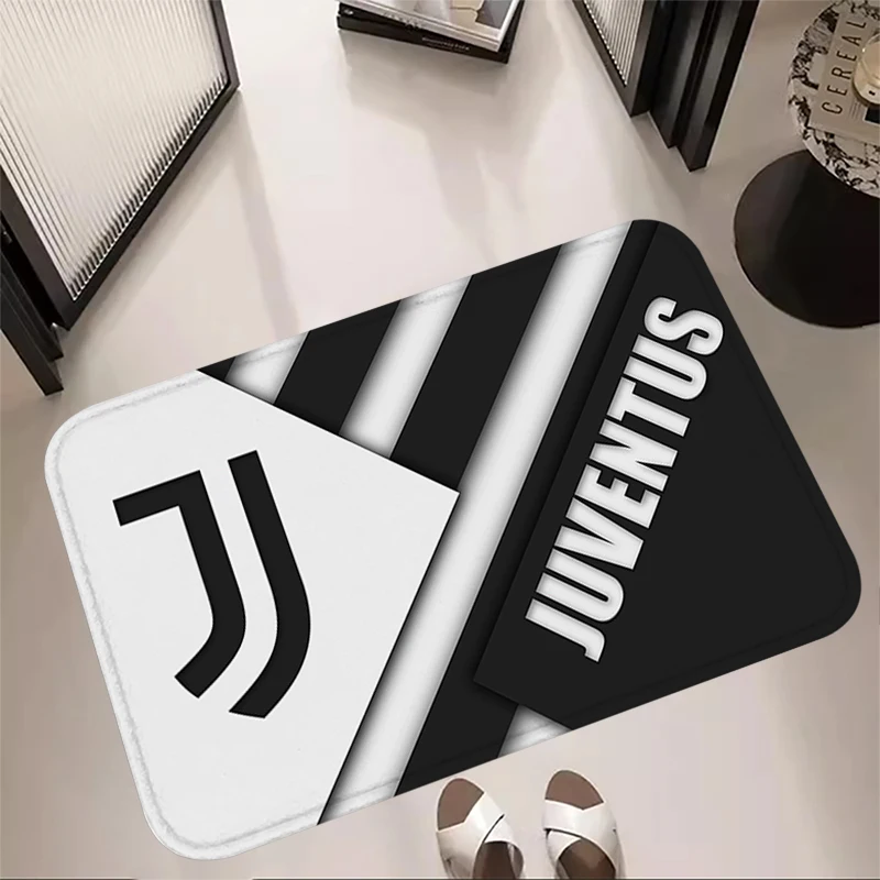 Floor Mat Non Slip Mat Carpet Mat Interior Room Rugs Football Carpets Entrance Doormat Bedside Pet Floor Mat Juventus Corridor Carpet Anti Slip Home Kitchen Decor