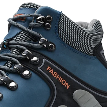 Mens Running Sneakers Non Slip Winter Snow Boots Casual Sneakers Waterproof PU Lace Up Sneakers High Top for Hiking Climbing 5