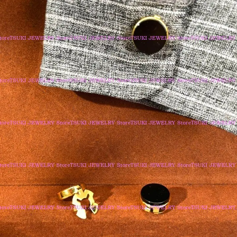 10 Stück Messing-Manschettenknöpfe mit runder Manschettenknöpfen für Hochzeit, formelles Hemd, formelle Herren-Knopfabdeckungen, Imitations-Manschettenknöpfe – Detail 5