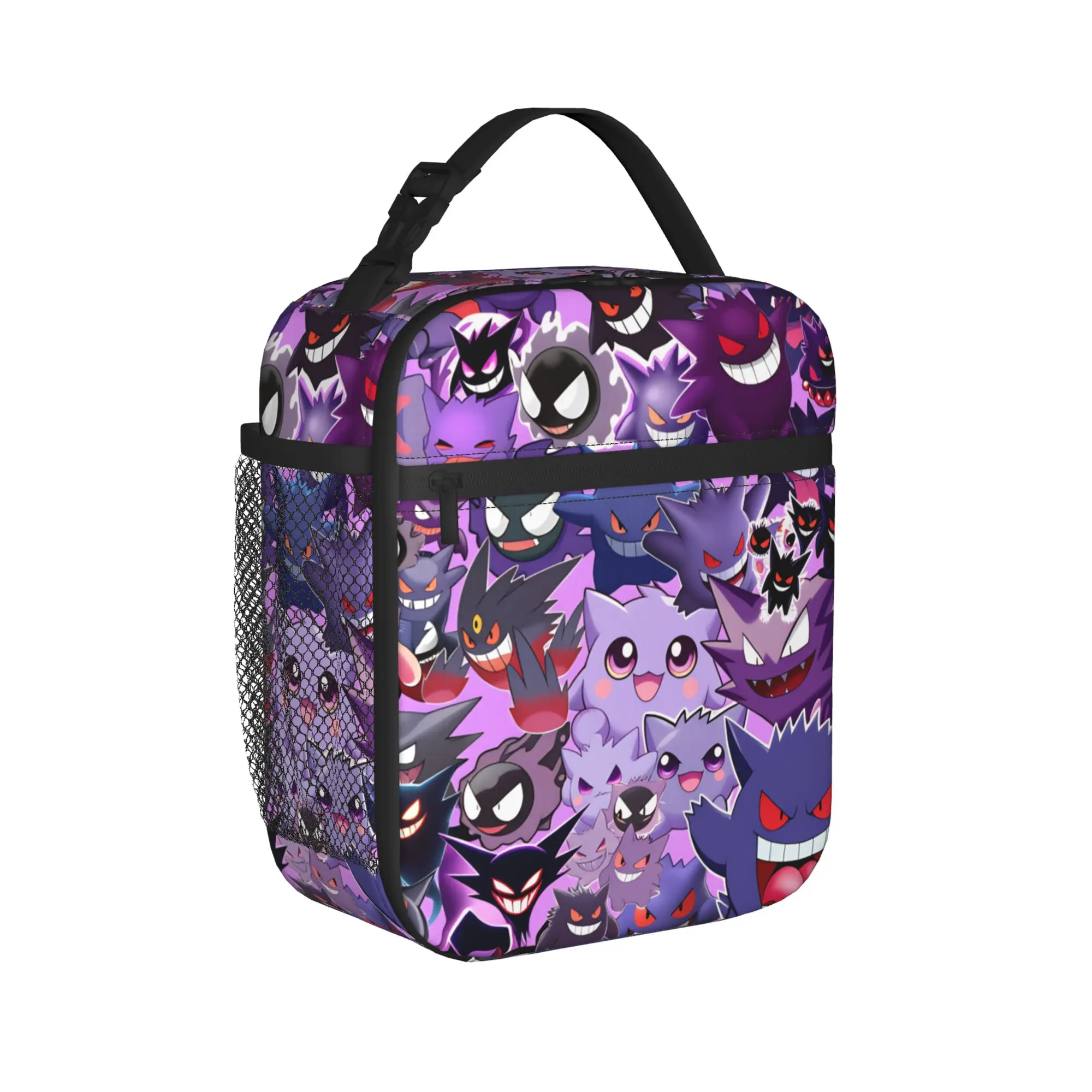Gengar Fashion Print Thermal Lunch Bag - Stylish Oxford Portable Cooler Bag for Kids