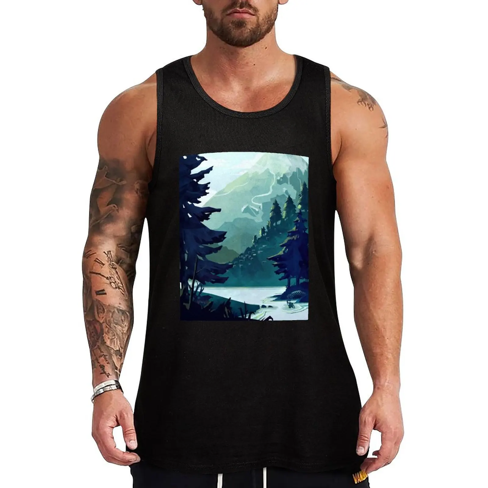 

Canadian Mountain Tank Top Vests tops T-shirts men