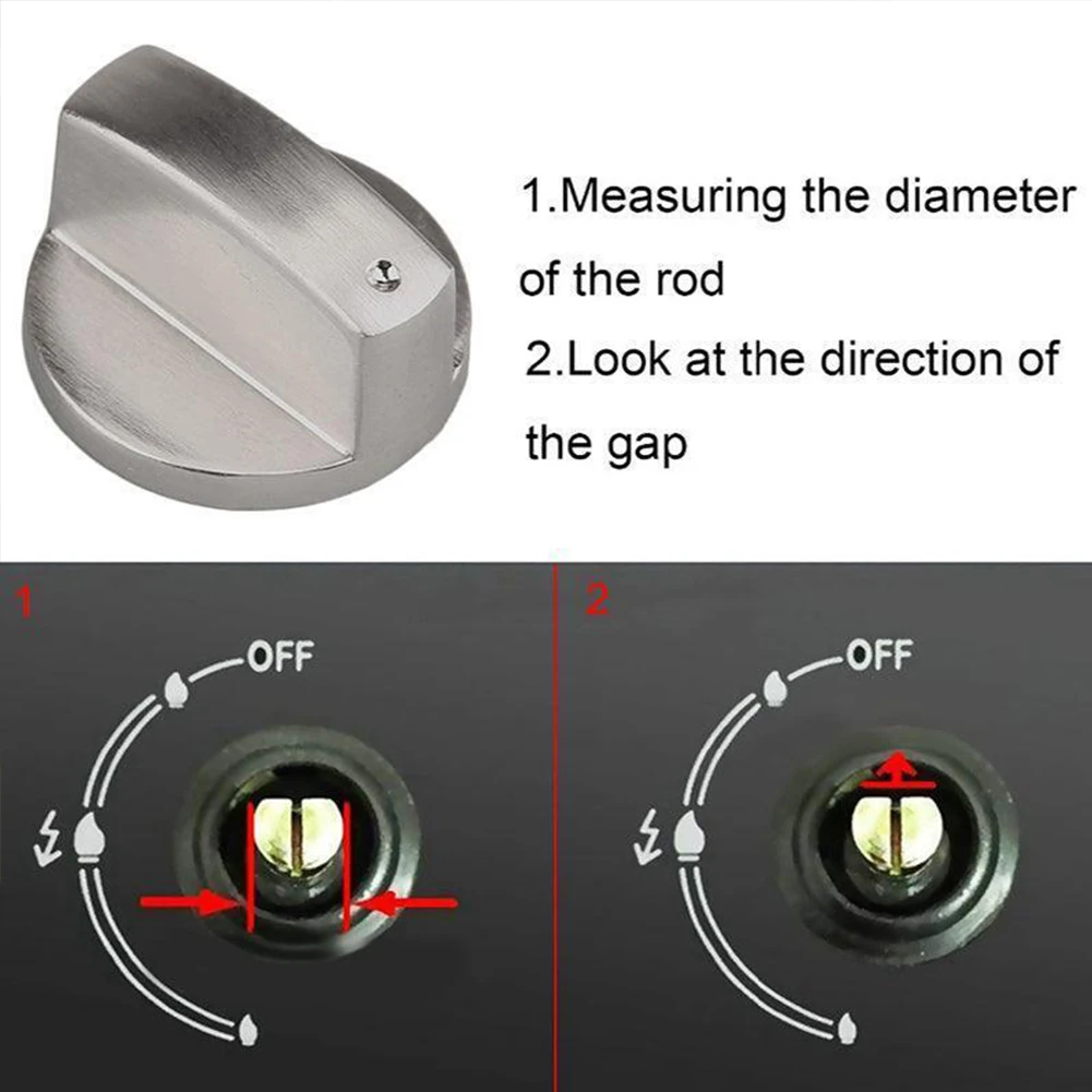 Universal Alloy Gas-Stove Knobs Set Liquefied Gas-Cooker Button Replace for Damageds Knob Kitchen Accessory Easy Installation gas stove control knobs