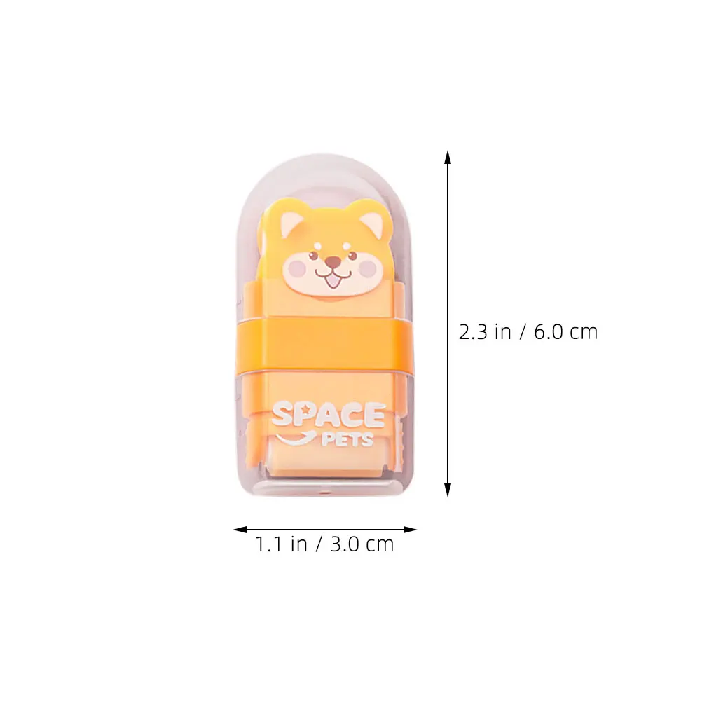 4Pcs Double Headed Roller Eraser Cartoon Animal Gum Adorable School Supplies Rubber Wiper Drawing Tools Safe Materials