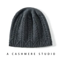 Winter New Women Hat 100% Cashmere Knitted Headgears Beanies Soft Warm Hats Lady Fashion Jacquard Bonnet High Quality Girl Cap 1