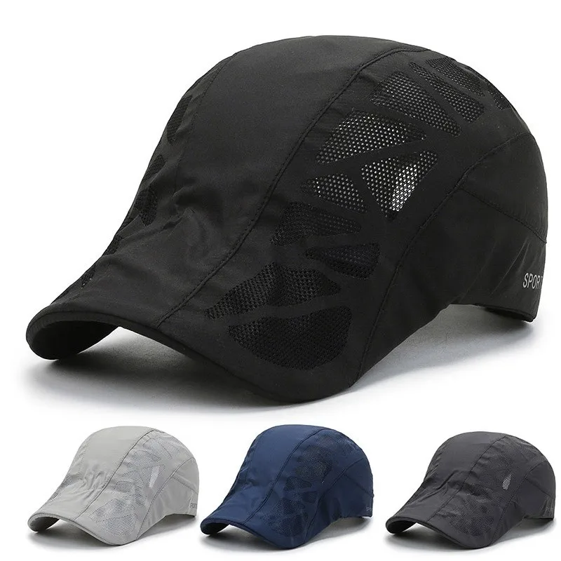 

2022 Dry Running Baseball Summer Mesh Breathable Gorras Cap Visor Mens Hat Sport Cool Fashion Outdoor Sports Newsboy Berets
