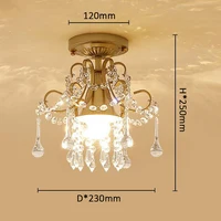 Lampe de luxe en cristal Transparent doré, hôtel, Villa, couloir, Vintage, vêtements, salle, appartement, décoration de la maison 5