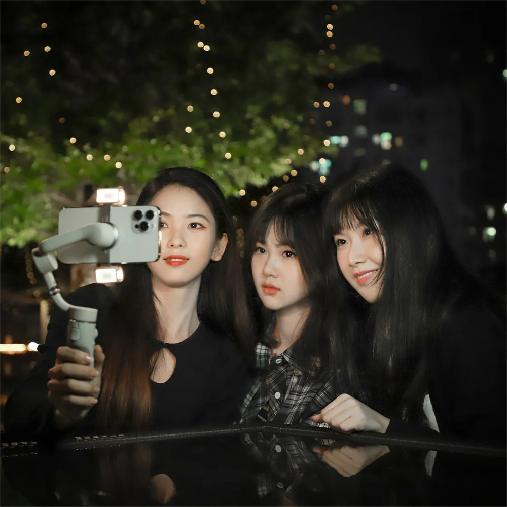 Luce Video A Led Per Dji Om5 Illuminazione Bidirezionale Con Custodia Di Ricarica Kit Di Accessori Regolabili Per Dji Osmo Mobile 5 Gimbal Set