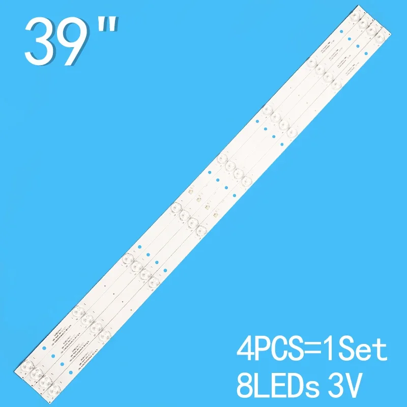 4pcs 8leds 3v 820mm for 43 tv 43ce1271d1 43h80 k43c8003030t03086c9 rev1 2w 4PCS led backlight strip for 39G5 39S570 40M39 39H200 39AL2600 40M39 CRH-K385353504085C8-REV1.0LTK LVF390BEDH E9