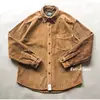 Men's Autumn Winter Corduroy Shirt Workwear Stylish Baggy Designer Clothing Vintage Fashion Luxury Cargo Long Sleeves Outerwear 2