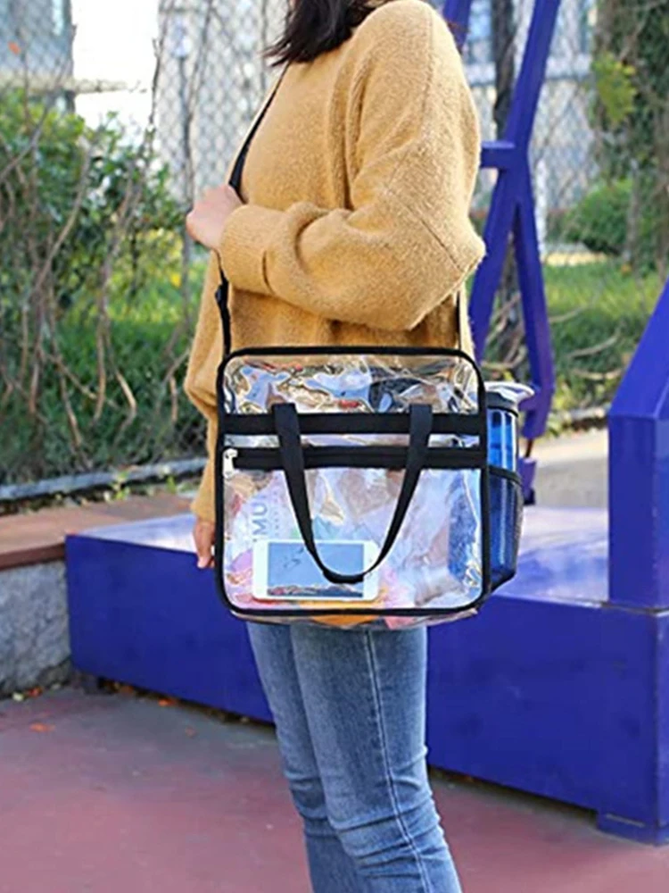 PVC Clear Waterproof Wash Bag Large Capacity Travel Shopping Storage Tote Clutch 2