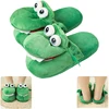 Cartoon Crocodile Cotton Slippers With Moving Mouth Funny Home Cotton Shoes Winter Walking Warm Christmas Gift For Men Women 6
