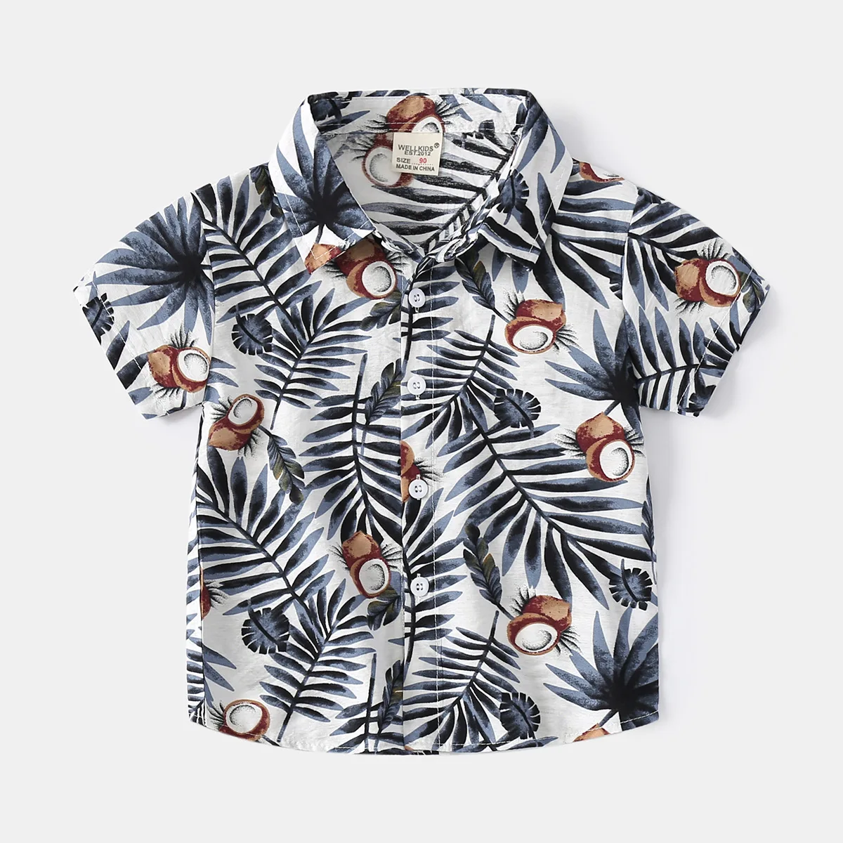 Baby Boys Hawaii Short Sleeve Shirt Soft Comfort Casual Short Sleeve Shirt