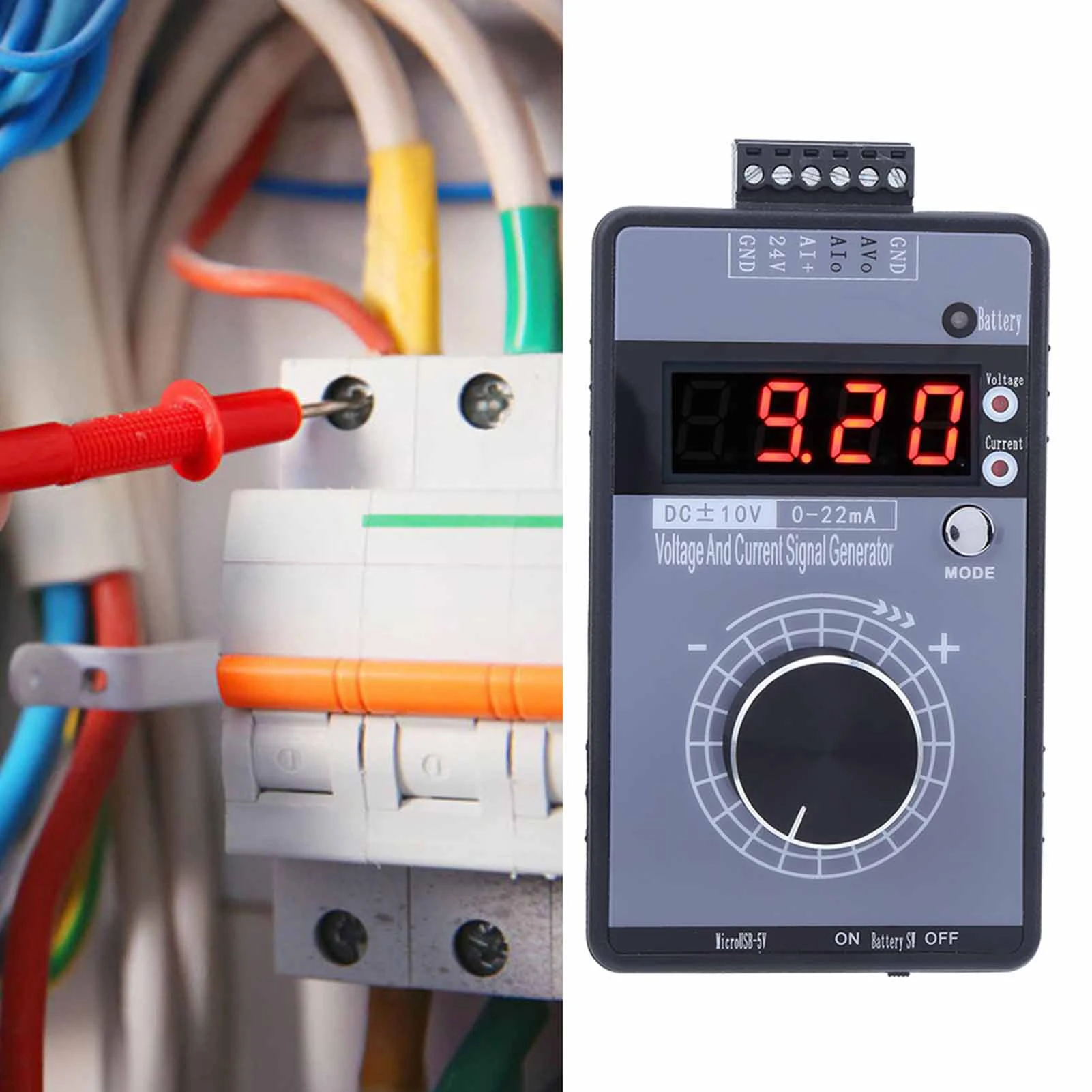 Interface Analog Simulator Synchronize Output Current Voltage Generator Handheld 3 Power Supply Mode for Device Testing
