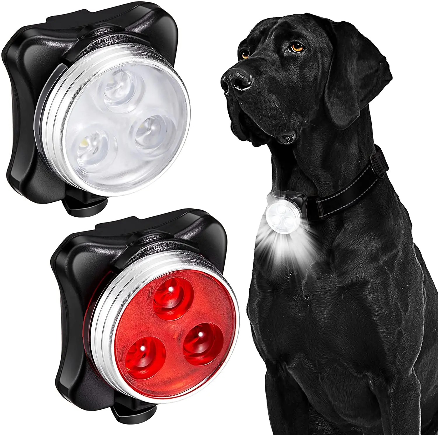Wasserdichtes LED Halsband Fr Hund & Katze  Blitzendes Licht,  Nacht-Sicherheit, Clip Hund Led