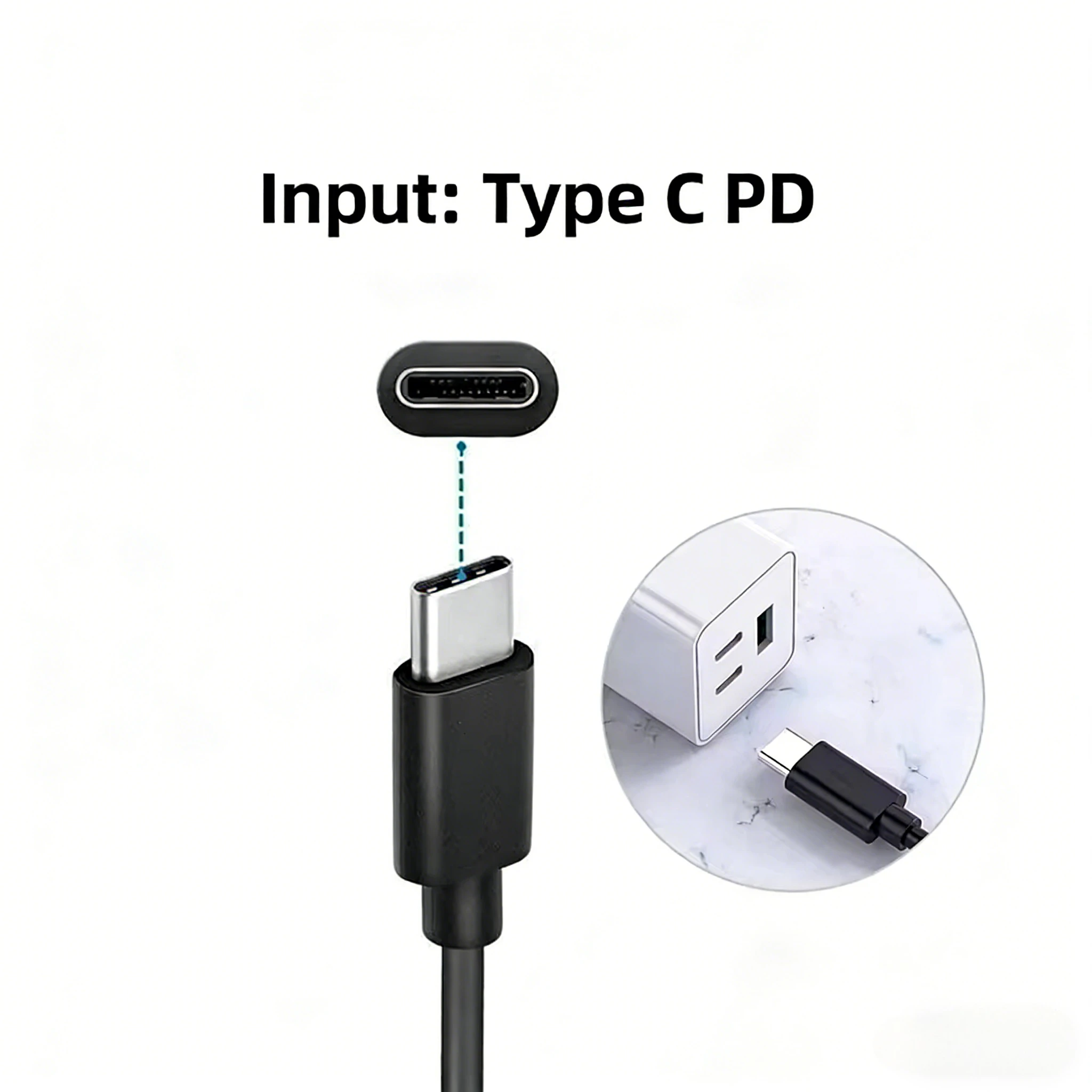 Universal USB C to DC Power Adapter Charging Cable