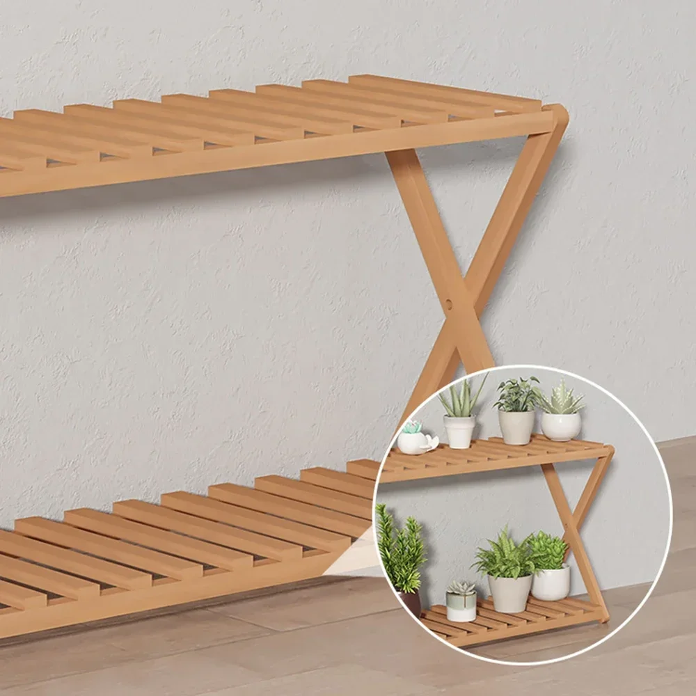 Wooden Flowerpot Organizer Flower Holder Display Shelf Plant Stand Living Room Balcony Stand Pots Outdoor Furniture Plant Stand Wooden Flower Shelf