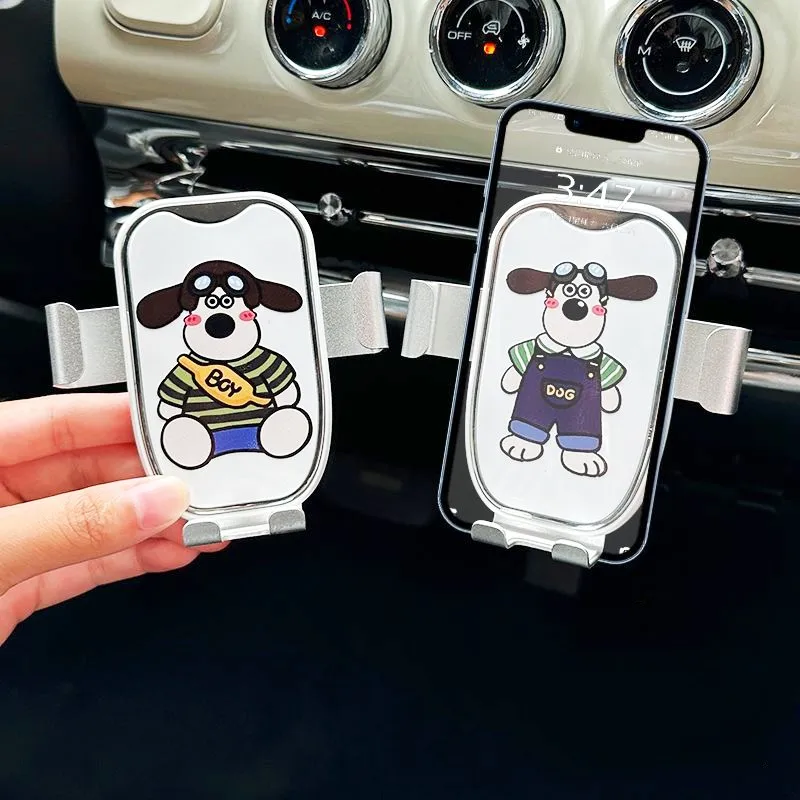 

2023 New Car Mobile Phone Bracket Car Air Outlet Gravity Fixed Navigation Support Frame Phone Holder in Car Accessories Interior