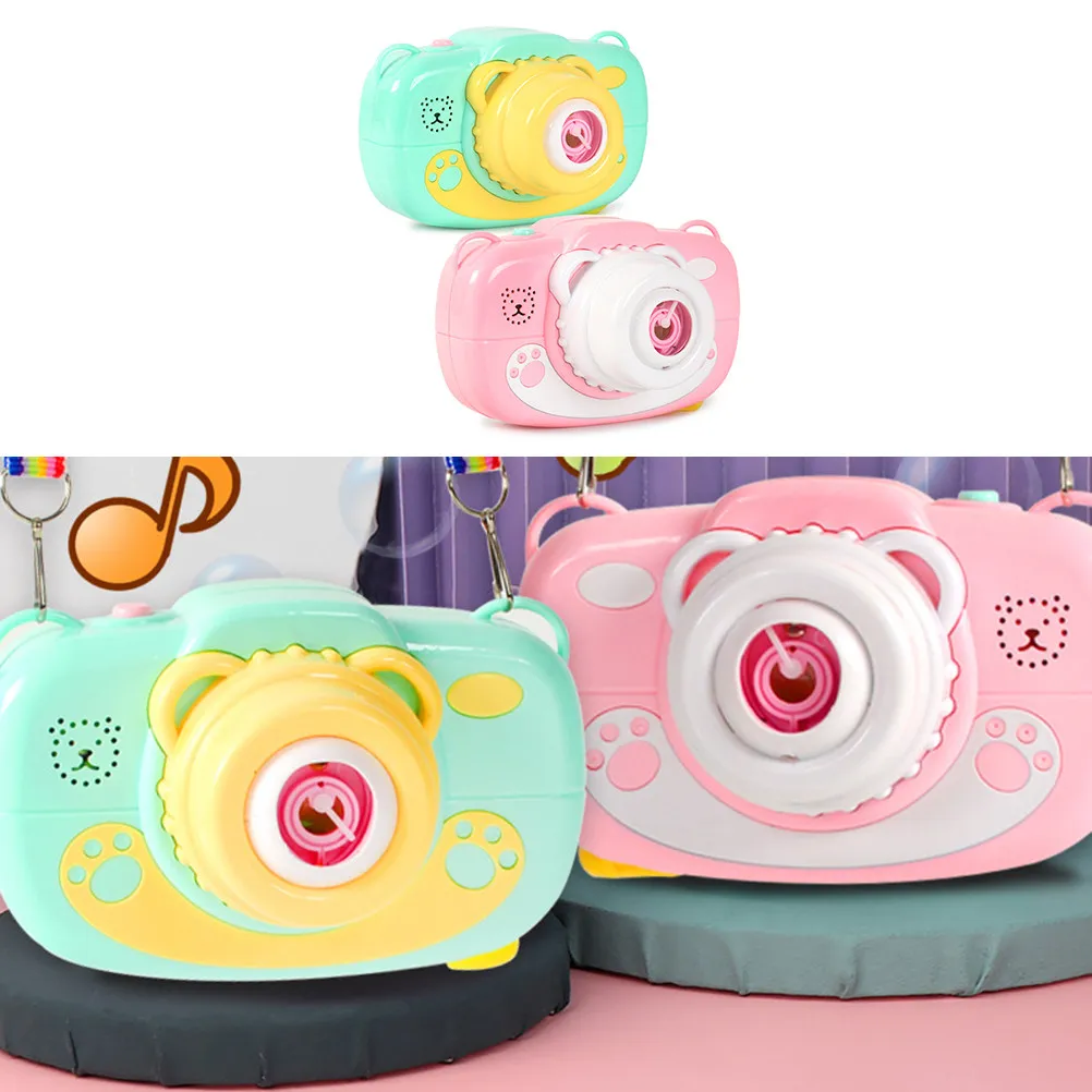1Pcs 카메라 버블 메이커 안전한 소재 내구성이 뛰어난 변형 없음 어린이를 위한 오래 지속되는 사용  어린이 녹색
