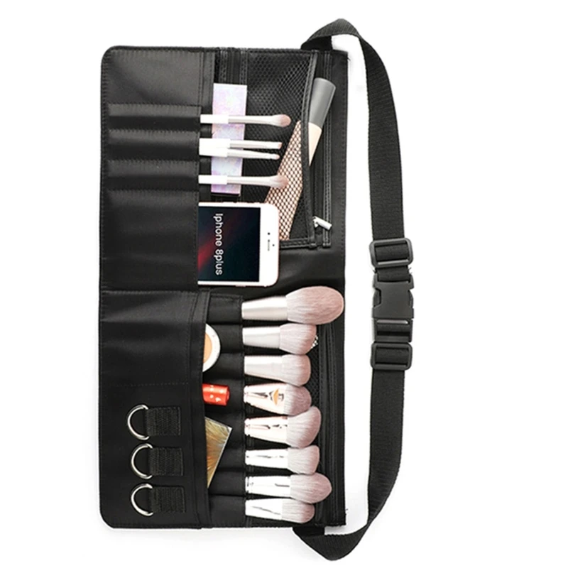 Multifunctional Brush Case Tool Bag Portable PU Storage Bag Single Side Waist Pack for Makeup Item