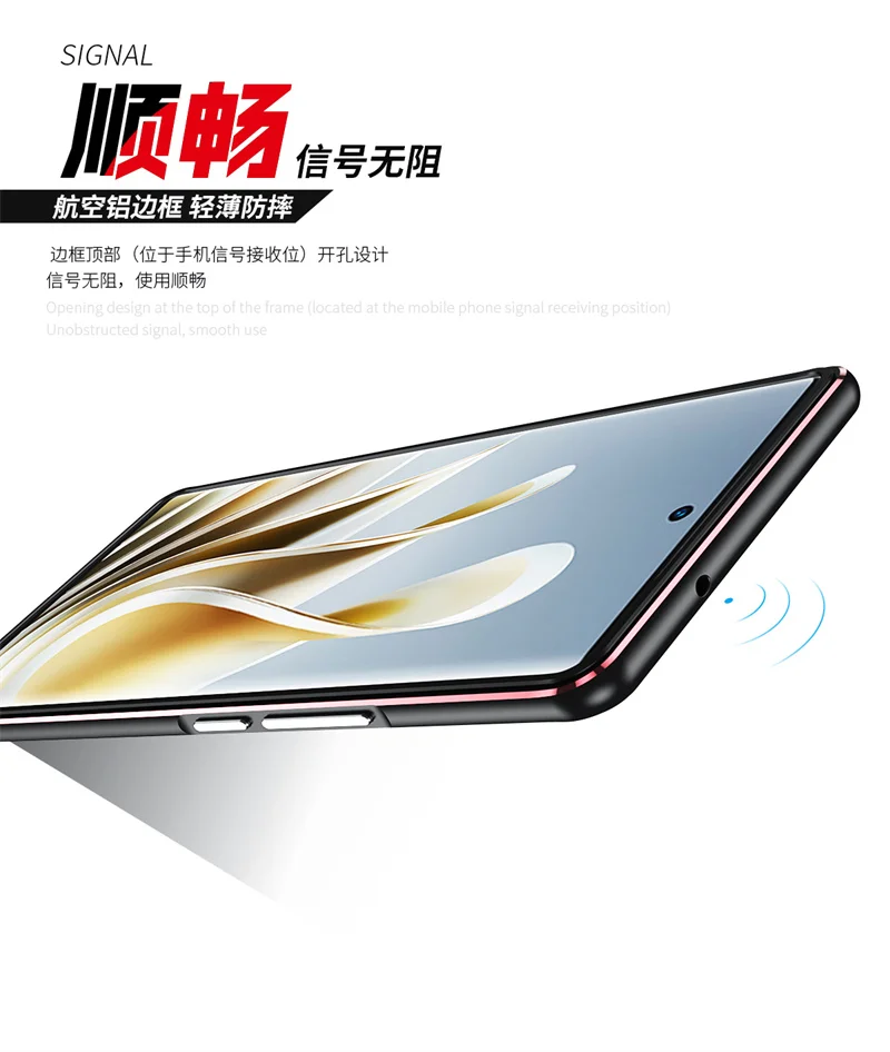 ZTE Nubia Z50 NubiaZ50 NX711J Bumper Aluminum Metal Frame Cover Hard Case for ZTE Nubia Z50 NX711J Bumper with Lens Protector