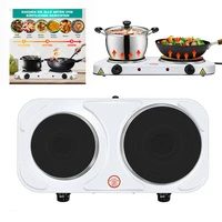 BRIEFNESS Plaque de cuisson électrique portable 2500W 1000W Double brûleur Céramique Inox 5 niveaux 1