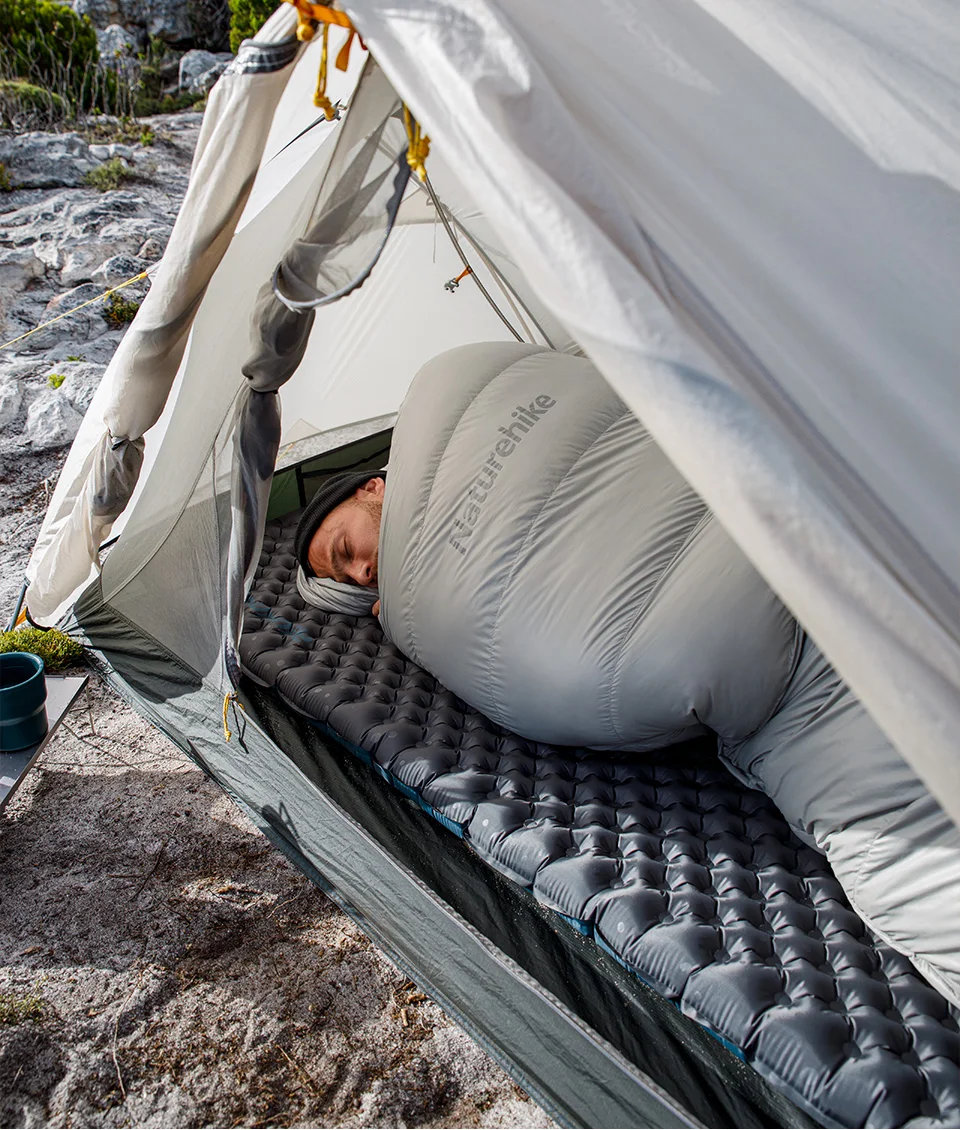 Naturehike New 3.5 High R-value Camping Air Mattress Lightweight Sleeping Air Pad Portable Quick Inflatable Travel Hiking Mats