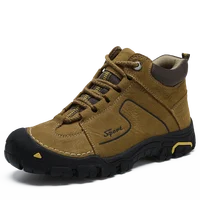Brand Outdoor Shoes Men Genuine Leather Trekking Hiking Shoes Men Waterproof Hiking Boots Winter Sneakers Mountain Climbing Shoe